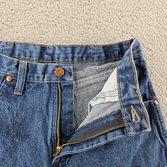 Wrangler Jeans Mens 30x30 Blue Denim Straight Leg High Rise Western Classic - Picture 3 of 15